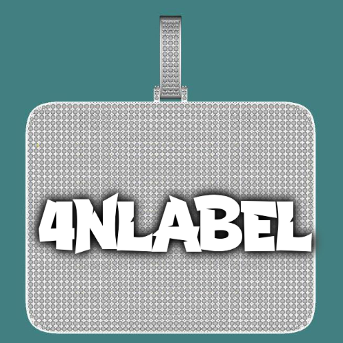 CUSTOM LETTER NECKLACE 3D BIG SQUARE