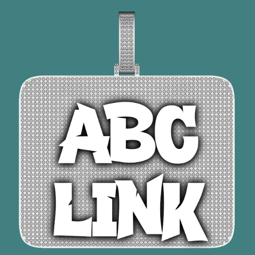 CUSTOM LETTER NECKLACE 3D BIG SQUARE