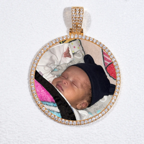 MEDIUM 3D CIRCLE CUSTOM PICTURE PENDANT