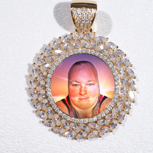 Large 3D Wheat Ear Custom Picture Pendant