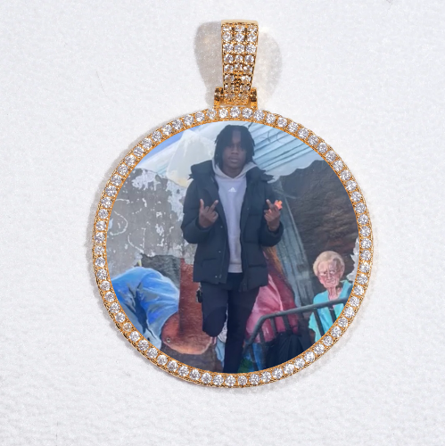 MEDIUM 3D CIRCLE CUSTOM PICTURE PENDANT