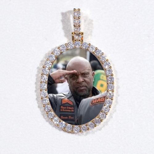 3D Oval Custom Picture Pendant