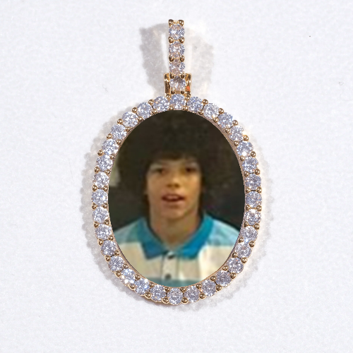 3D Oval Custom Picture Pendant