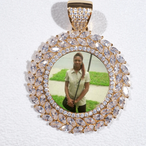 Large 3D Wheat Ear Custom Picture Pendant