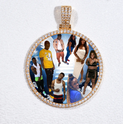 MEDIUM 3D CIRCLE CUSTOM PICTURE PENDANT