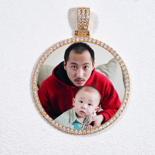 MEDIUM 3D CIRCLE CUSTOM PICTURE PENDANT