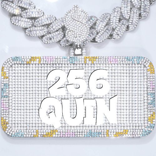 CUSTOM LETTER NECKLACE 3D COLORFUL SQUARE