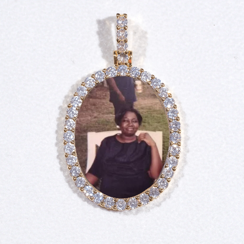 3D Oval Custom Picture Pendant