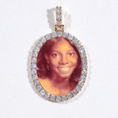 3D Oval Custom Picture Pendant