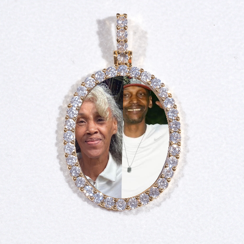 3D Oval Custom Picture Pendant