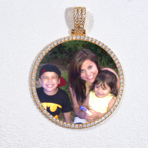 MEDIUM 3D CIRCLE CUSTOM PICTURE PENDANT