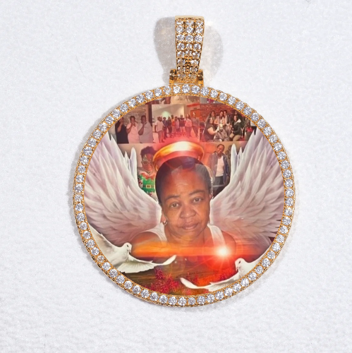 MEDIUM 3D CIRCLE CUSTOM PICTURE PENDANT