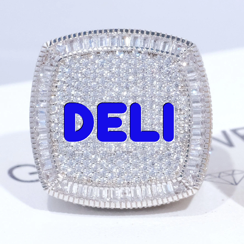 CUSTOM LETTER 3D ICED RING