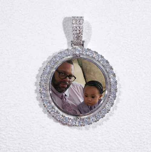 3D Spinning 2-Faced Custom Picture Pendant