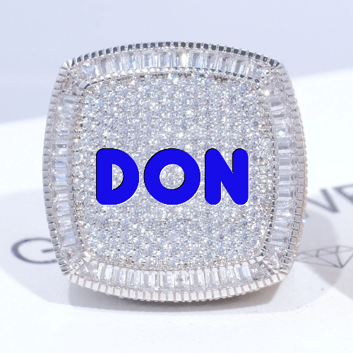 CUSTOM LETTER 3D ICED RING