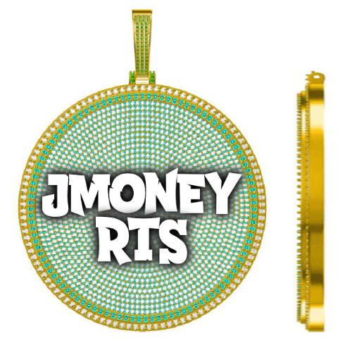 CUSTOM LETTER NECKLACE 3D BIG DISC