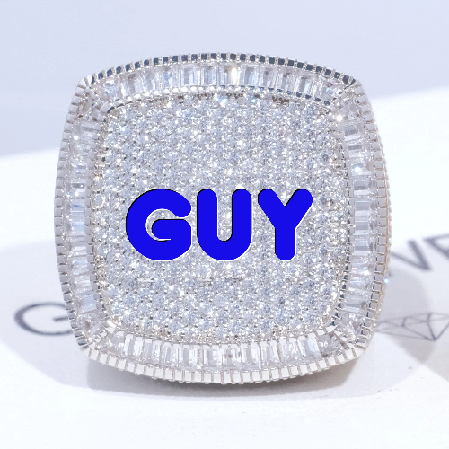 CUSTOM LETTER 3D ICED RING