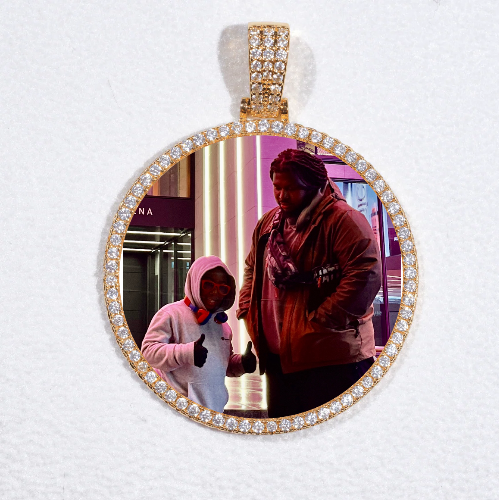 MEDIUM 3D CIRCLE CUSTOM PICTURE PENDANT