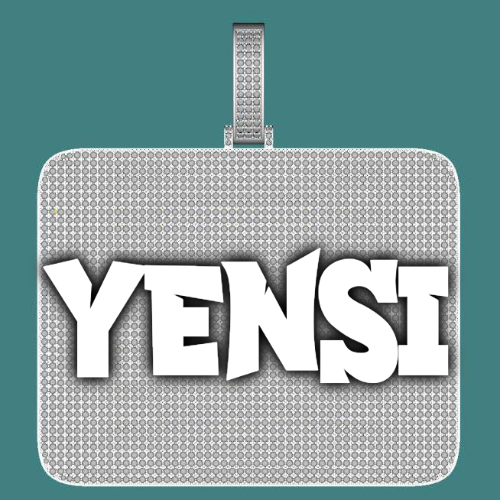CUSTOM LETTER NECKLACE 3D BIG SQUARE