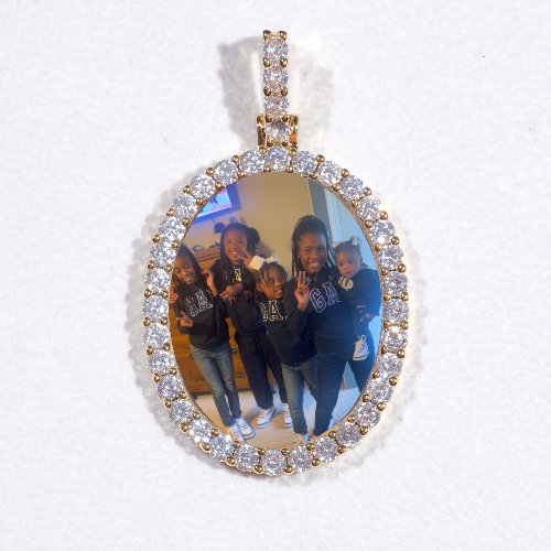 3D Oval Custom Picture Pendant