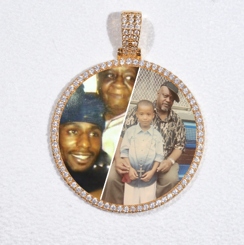 MEDIUM 3D CIRCLE CUSTOM PICTURE PENDANT