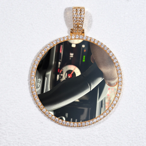 MEDIUM 3D CIRCLE CUSTOM PICTURE PENDANT