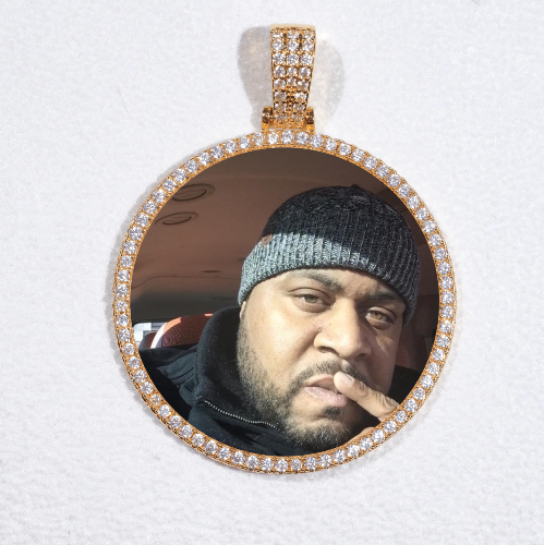 MEDIUM 3D CIRCLE CUSTOM PICTURE PENDANT