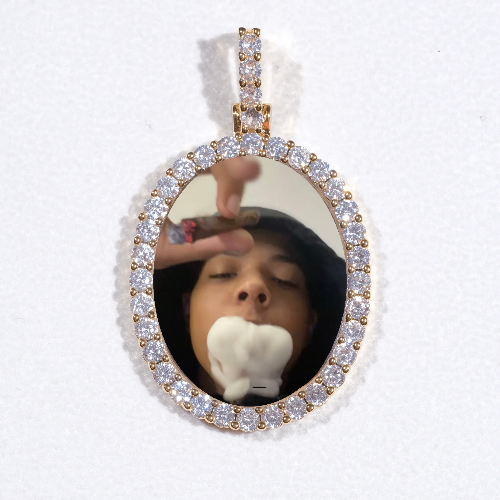 3D Oval Custom Picture Pendant