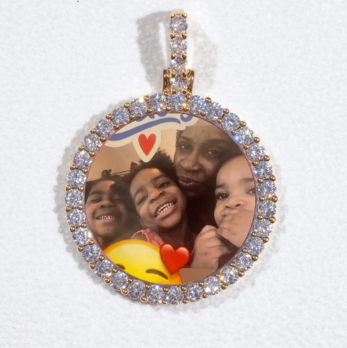 3D CIRCLE CUSTOM PICTURE PENDANT SMALL SIZE
