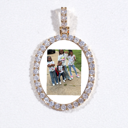 3D Oval Custom Picture Pendant