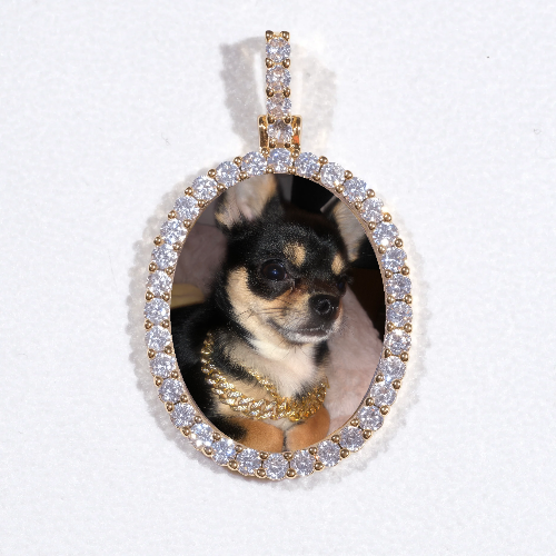 3D Oval Custom Picture Pendant