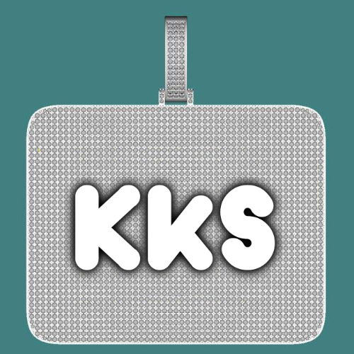 CUSTOM LETTER NECKLACE 3D BIG SQUARE