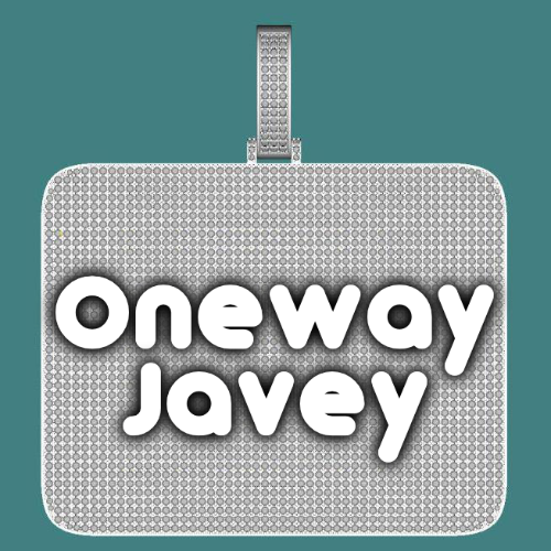 CUSTOM LETTER NECKLACE 3D BIG SQUARE