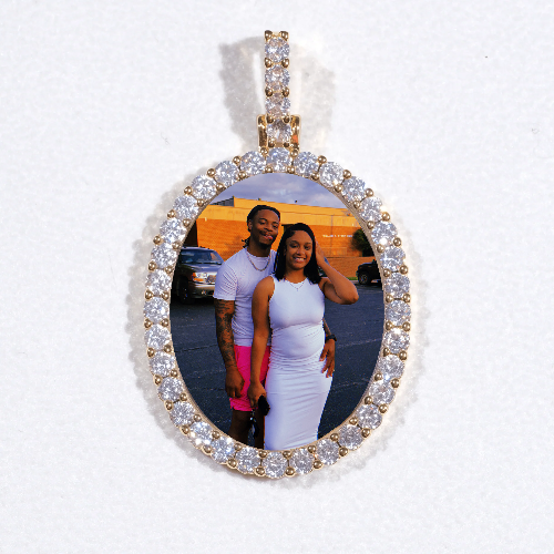 3D Oval Custom Picture Pendant