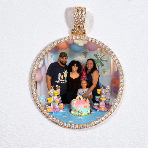 MEDIUM 3D CIRCLE CUSTOM PICTURE PENDANT