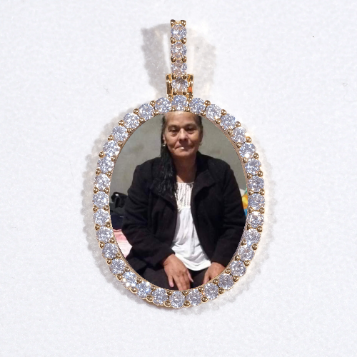3D Oval Custom Picture Pendant