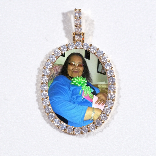 3D Oval Custom Picture Pendant