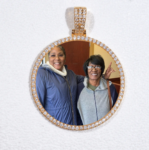 MEDIUM 3D CIRCLE CUSTOM PICTURE PENDANT