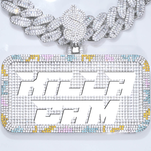 CUSTOM LETTER NECKLACE 3D COLORFUL SQUARE