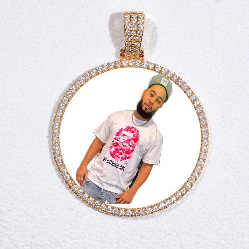 MEDIUM 3D CIRCLE CUSTOM PICTURE PENDANT