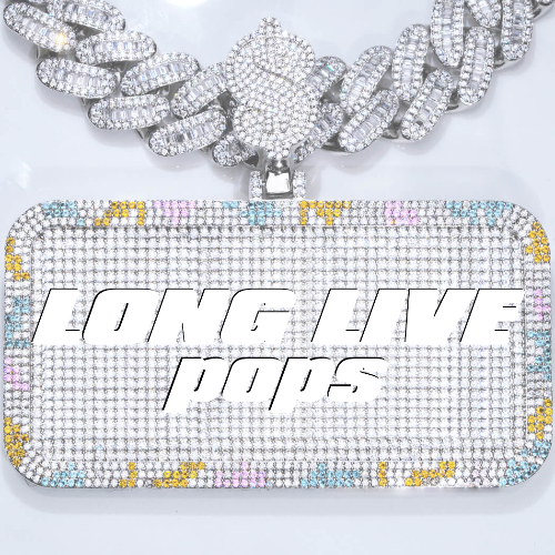 CUSTOM LETTER NECKLACE 3D COLORFUL SQUARE