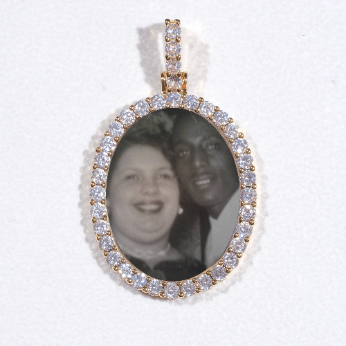 3D Oval Custom Picture Pendant