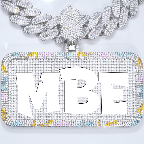 CUSTOM LETTER NECKLACE 3D COLORFUL SQUARE