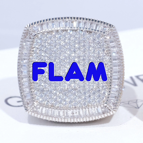 CUSTOM LETTER 3D ICED RING