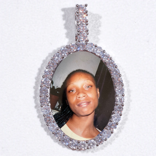 Large 3D Oval Custom Picture Pendant