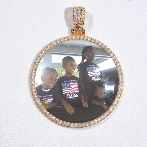 MEDIUM 3D CIRCLE CUSTOM PICTURE PENDANT