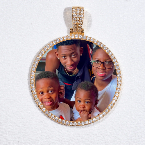 MEDIUM 3D CIRCLE CUSTOM PICTURE PENDANT