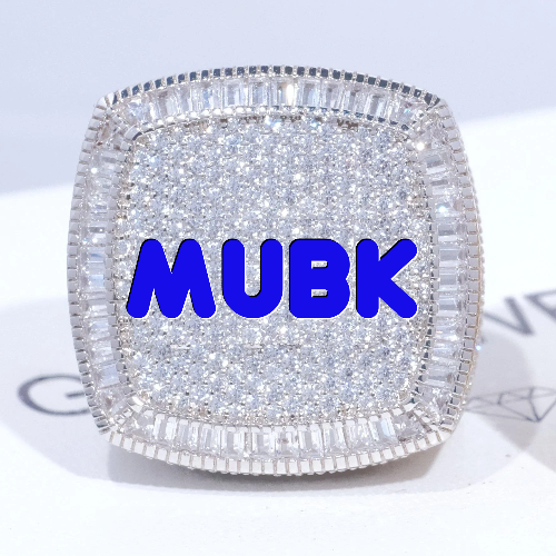 CUSTOM LETTER 3D ICED RING