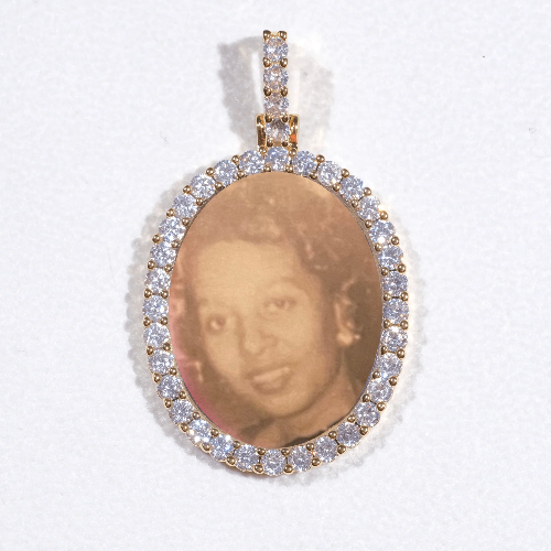 3D Oval Custom Picture Pendant