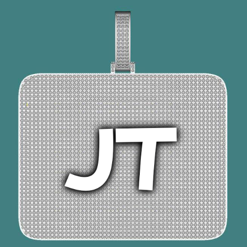 CUSTOM LETTER NECKLACE 3D BIG SQUARE
